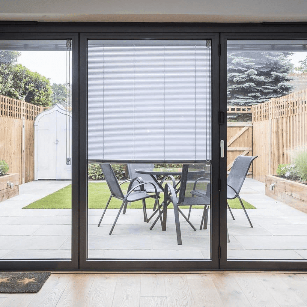 integrated blinds in bi-fold doors Liverpool
